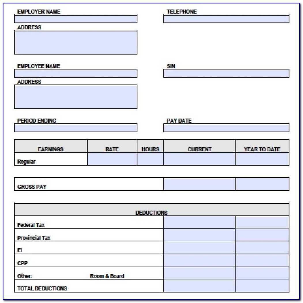 Paycheck Template Word | Marseillevitrollesrugby Pertaining To Blank Pay Stubs Template