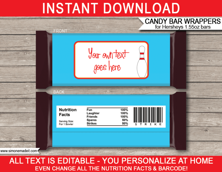 Image 6 for Candy Bar Wrapper Template For Word