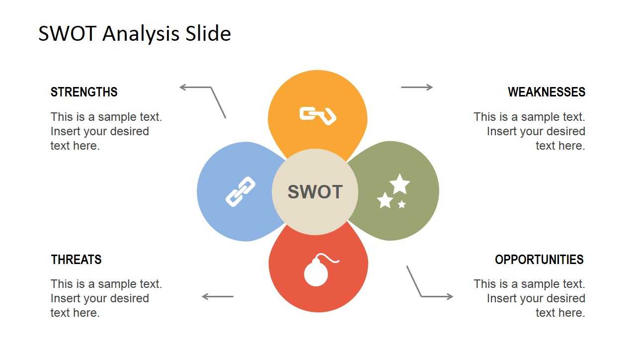 Petals Swot Analysis Powerpoint Template Inside Swot Template For Word