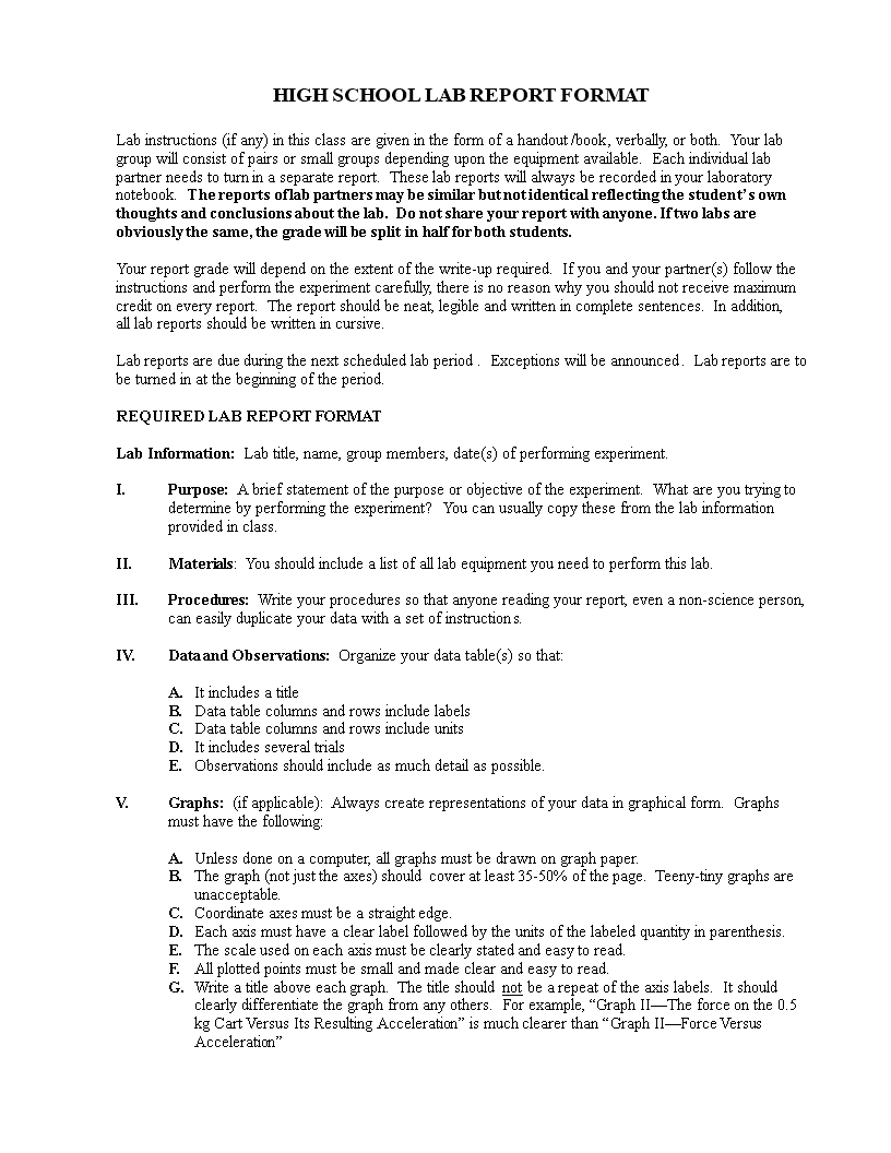 Physics Lab Report Format | Templates At Throughout Physics Lab Report Template