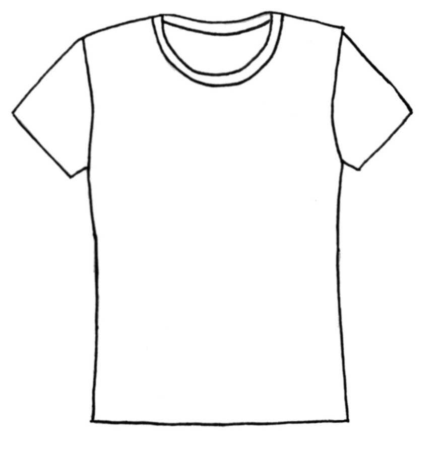 Plain Tshirt Clipart Inside Printable Blank Tshirt Template