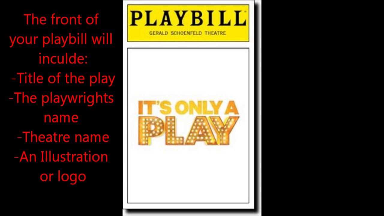 Playbill Project – Youtube For Playbill Template Word