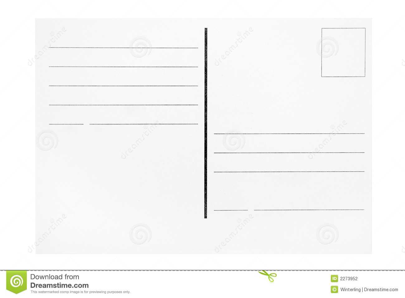 Postcard Template Stock Photo. Image Of Copy, Airmail – 2273952 Throughout Free Blank Postcard Template For Word