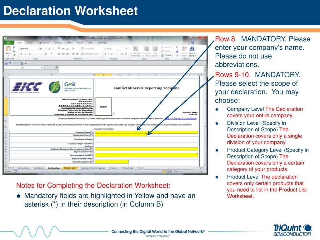 Ppt – How To Complete The Eicc Gesi Conflict Minerals Due With Eicc Conflict Minerals Reporting Template