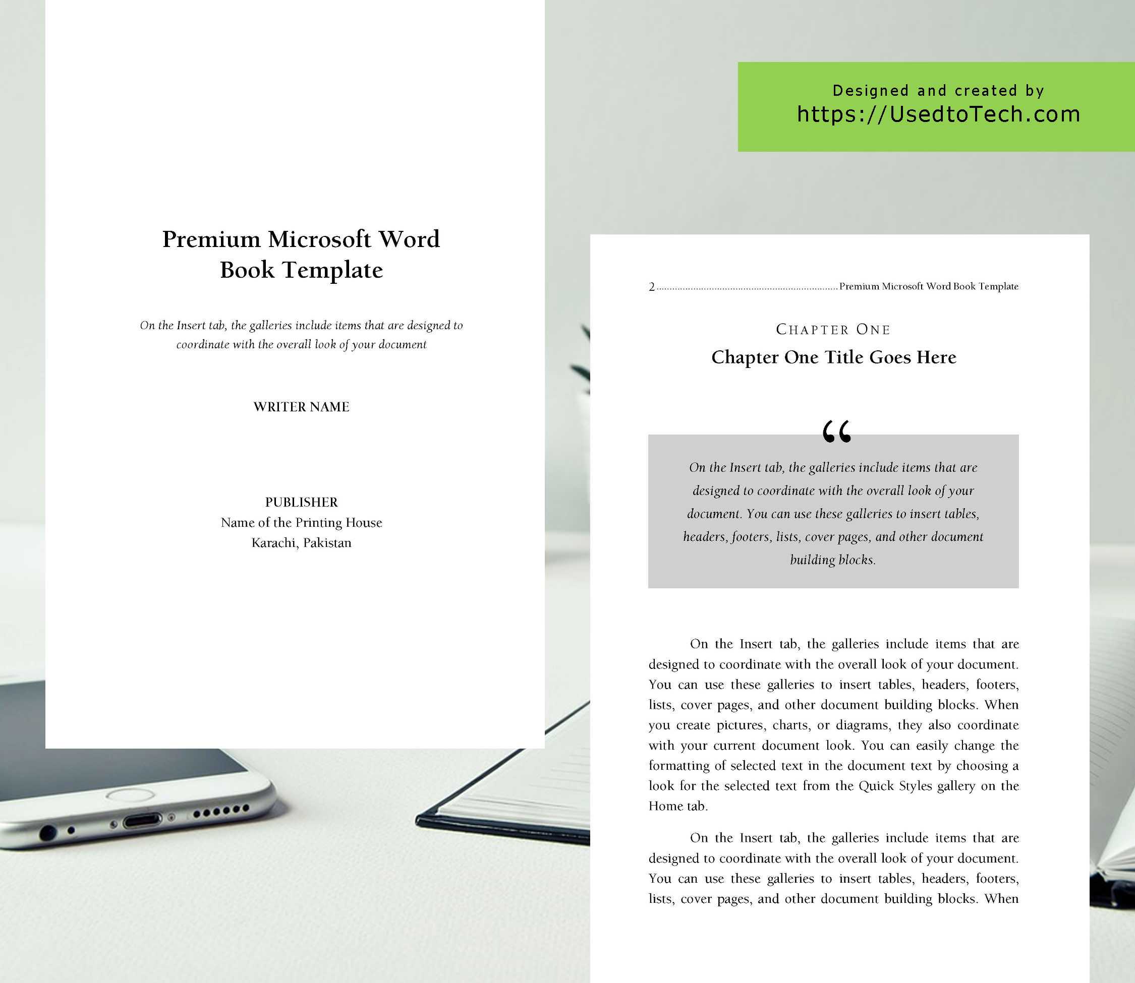 Premium & Free 6 X 9 Book Template For Microsoft Word - Used For 6X9 Book Template For Word
