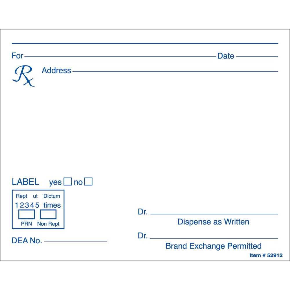 Prescription Label Template Microsoft Word – Calep In Doctors Prescription Template Word