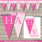 Princess Party Banner Template – Pink In Diy Birthday Banner Template