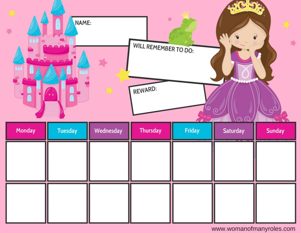 Princess Reward Chart Printable : Woman Of Many Roles Within Reward Chart Template Word
