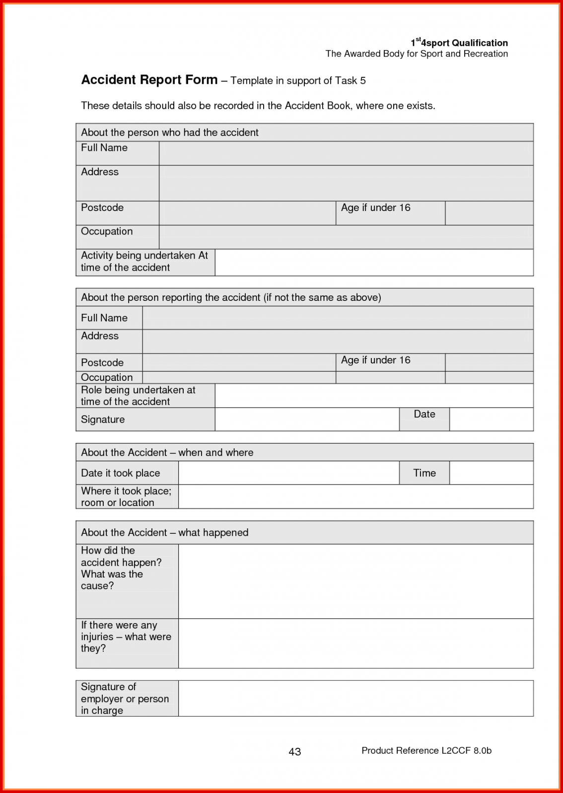 Printable 004 Accident Report Forms Template Ideas Incident Throughout Vehicle Accident Report Form Template