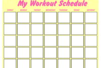 Printable Blank Workout Schedule | Templates At intended for Blank Workout Schedule Template