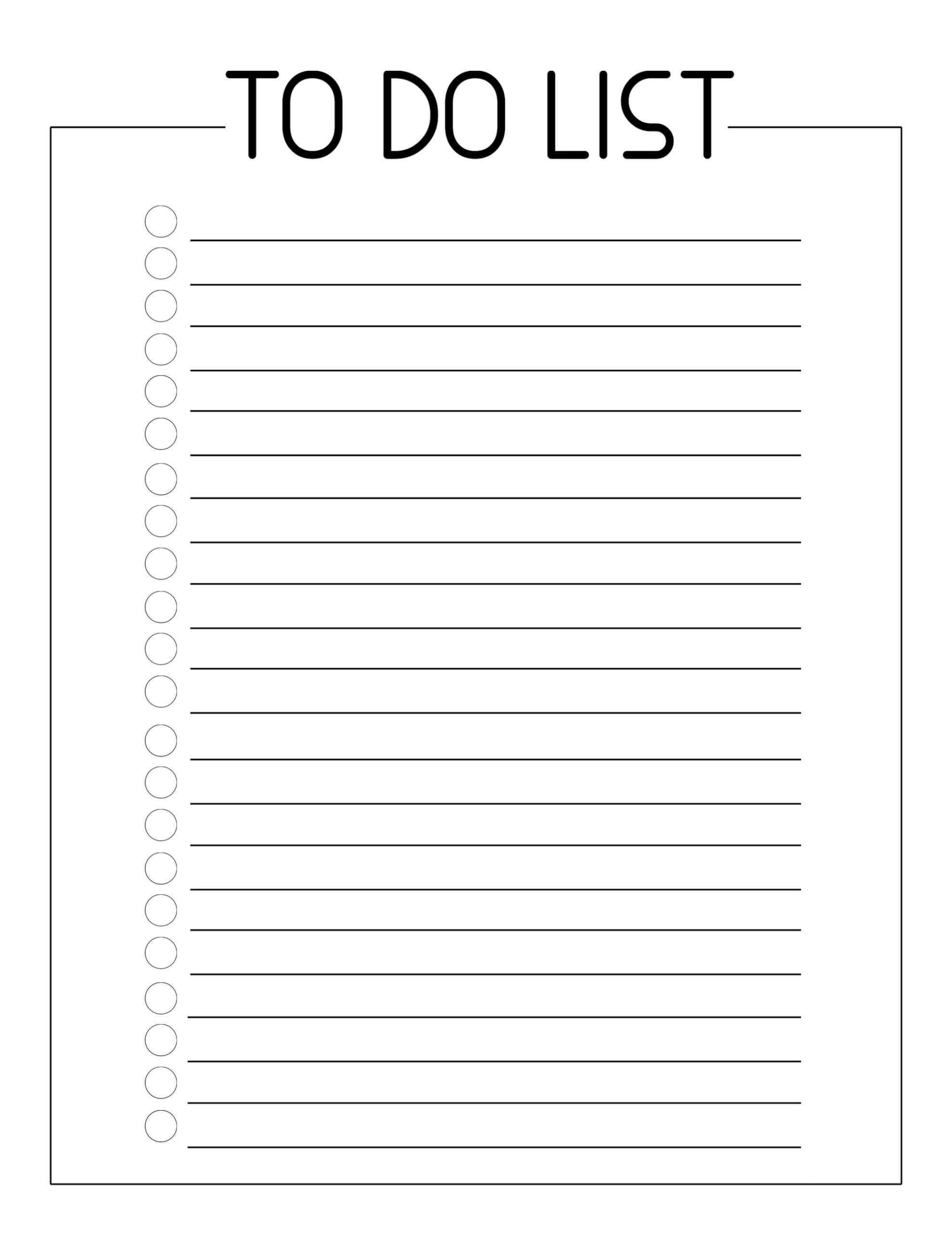 Printable Checklist Template - Dalep.midnightpig.co Inside Blank Checklist Template Word