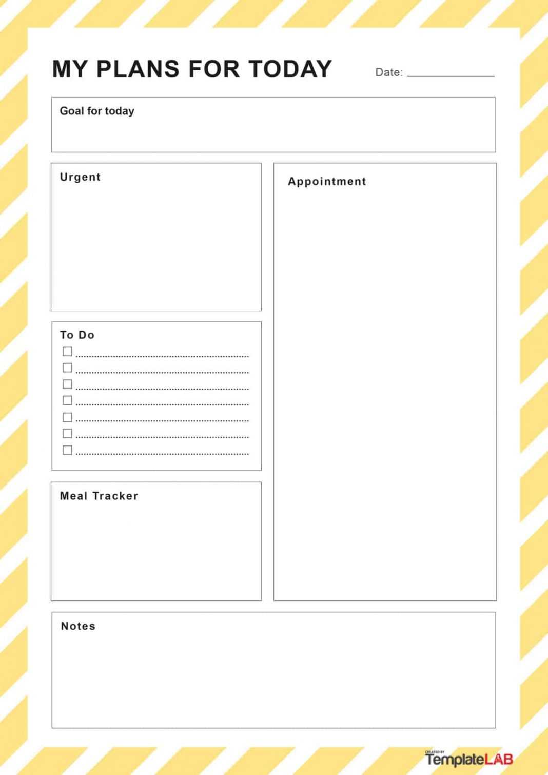 Printable Daily Planner Templates Free In Wordexcelpdf Regarding Printable Blank Daily Schedule Template