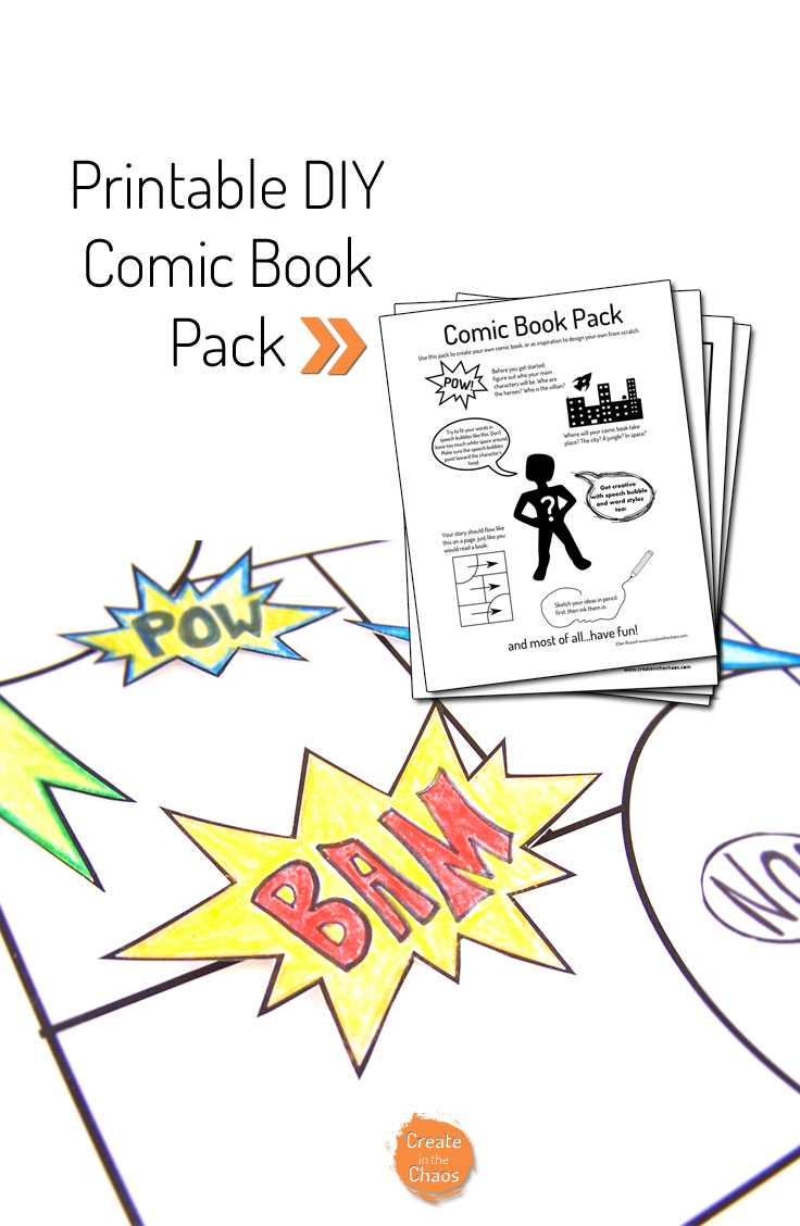 Printable Diy Comic Book Pack And Drawing Resources – Create Inside Printable Blank Comic Strip Template For Kids
