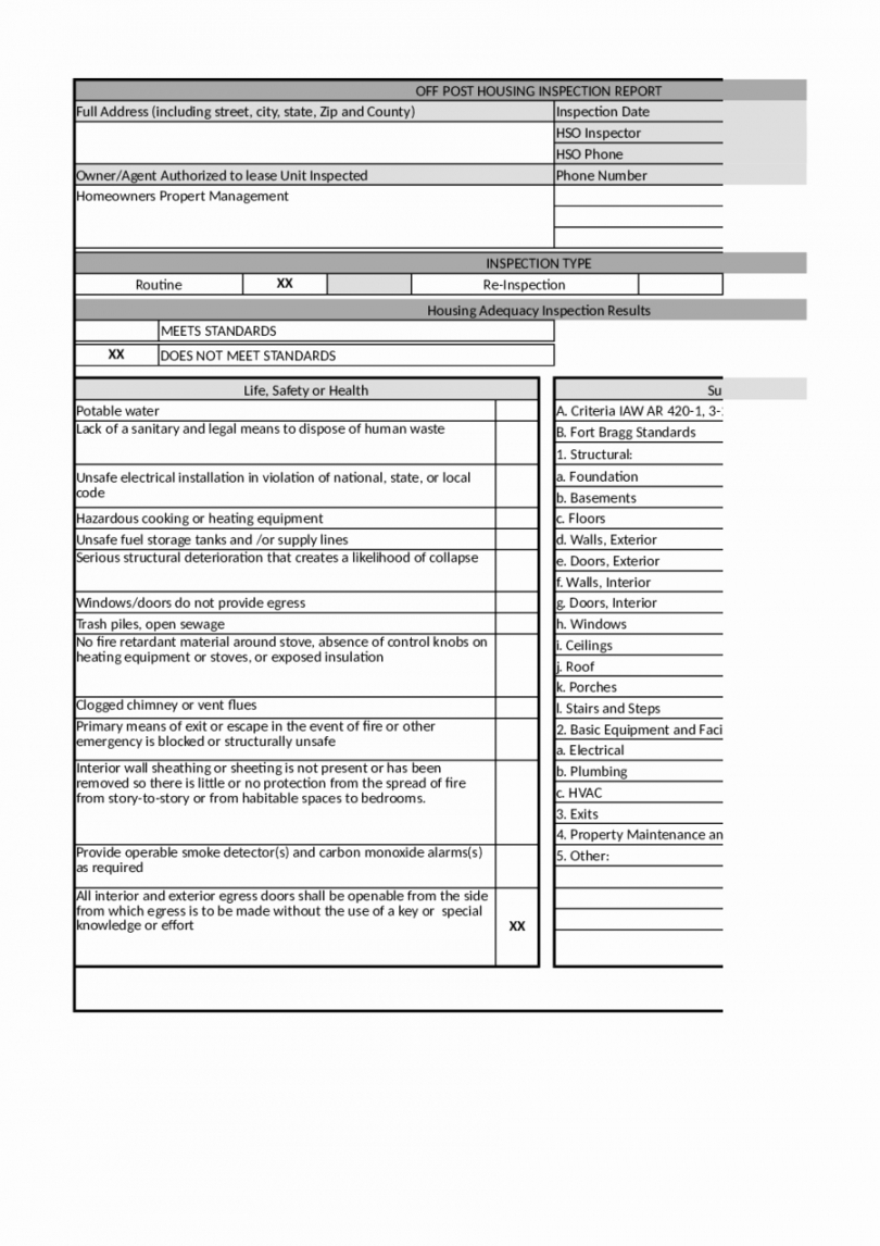 Printable Home Inspection Report Template Elegant 2018 Home Pertaining To Property Management Inspection Report Template