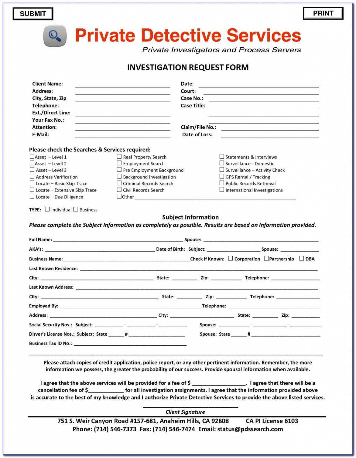 Printable Investigation Report Template Doc Cool Private With Investigation Report Template Doc