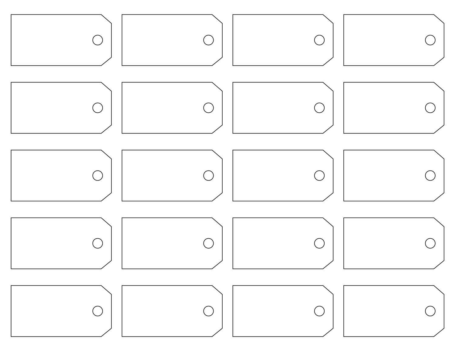 Printable Tags Template – Calep.midnightpig.co For Blank Luggage Tag Template