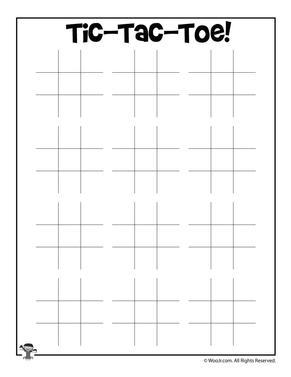 Printable Tic Tac Toe Game | Woo! Jr. Kids Activities Intended For Tic Tac Toe Template Word