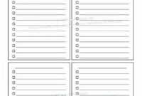 Printable To Do List Templates with regard to Blank Checklist Template Pdf