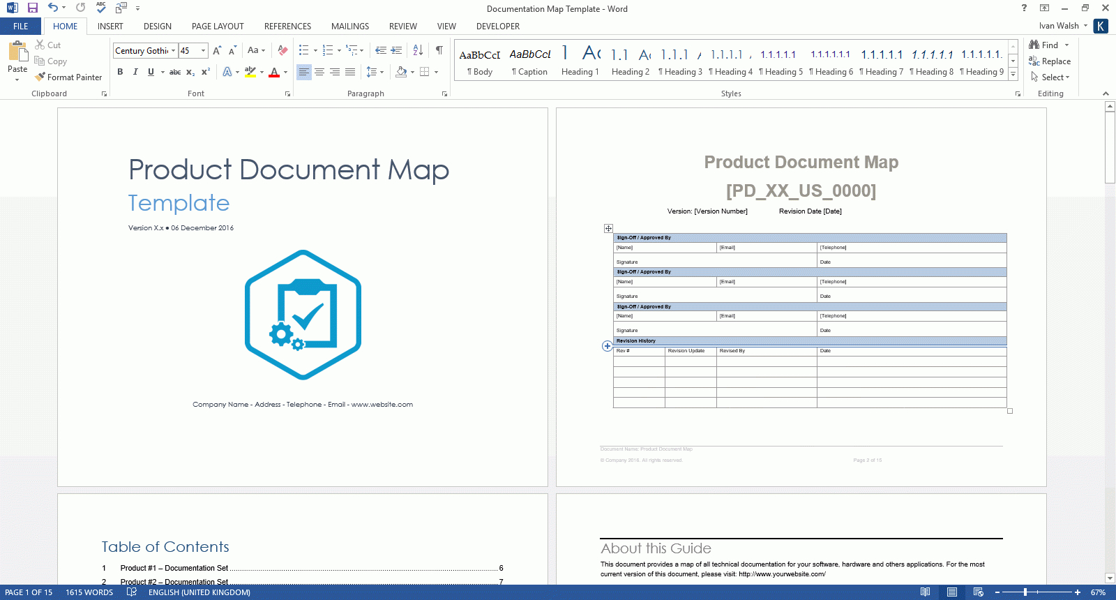 Product Document Map Template (Ms Word) – Templates, Forms With Information Mapping Word Template