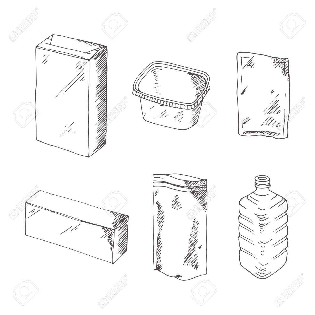 Product Packaging Engraving Set. Mock Up Template Food And Drink.. Intended For Blank Food Web Template