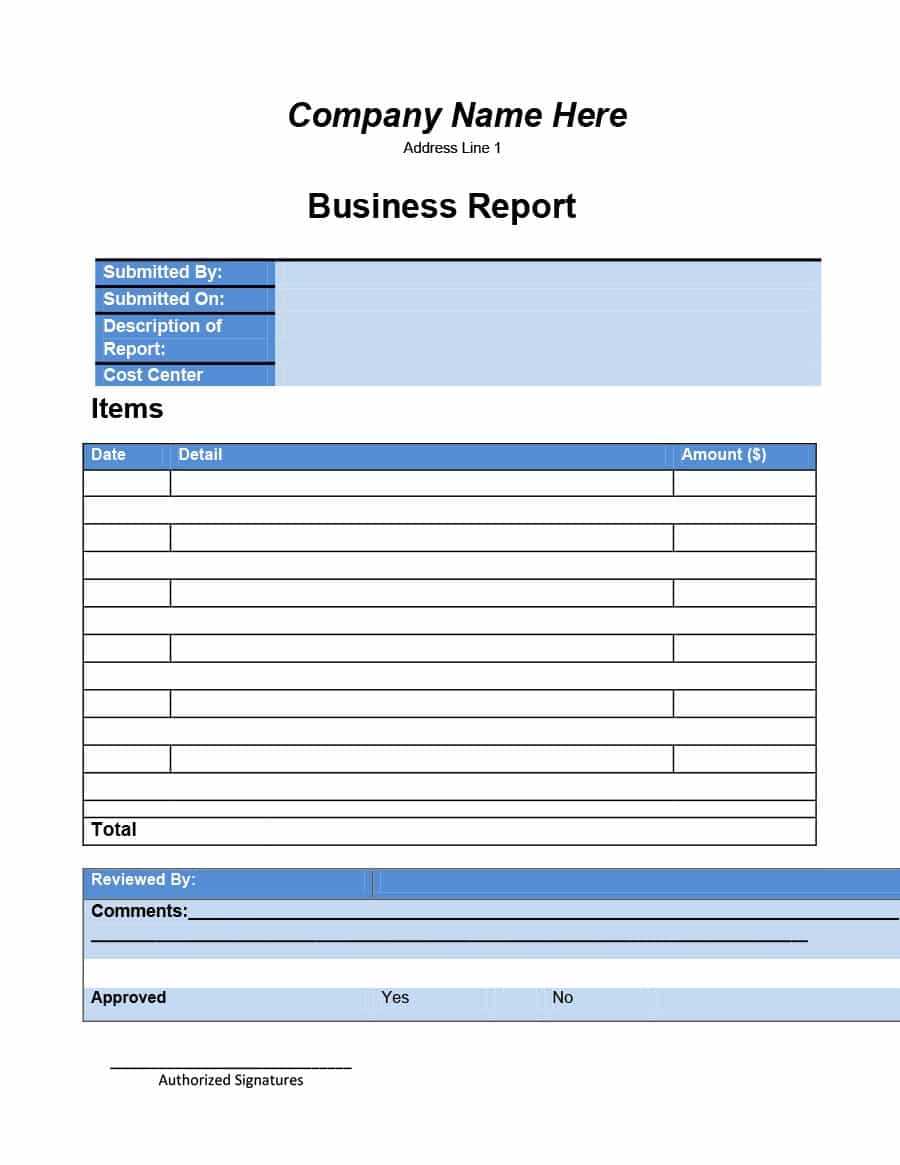 Professional Business Report Template – Dalep.midnightpig.co Within Business Trip Report Template