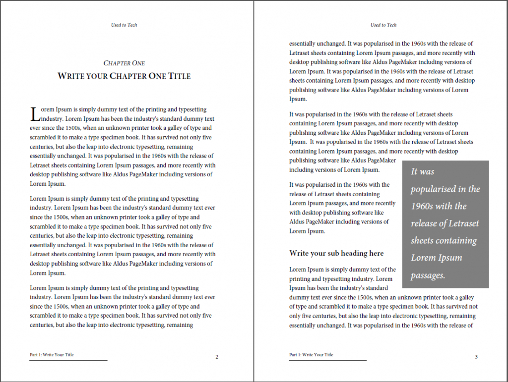 Professional Looking Book Template For Word, Free - Used To Tech Inside 6X9 Book Template For Word