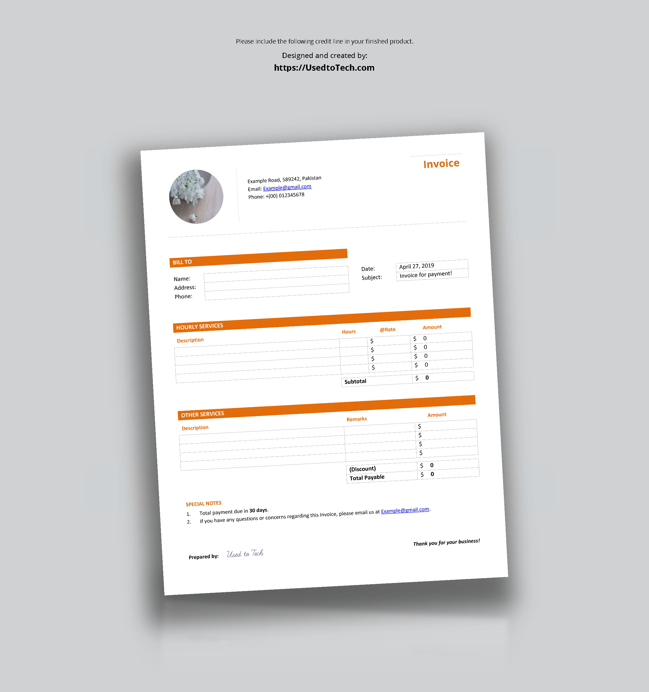 Professional Looking & Free Invoice Template In Word – Used Throughout Header Templates For Word