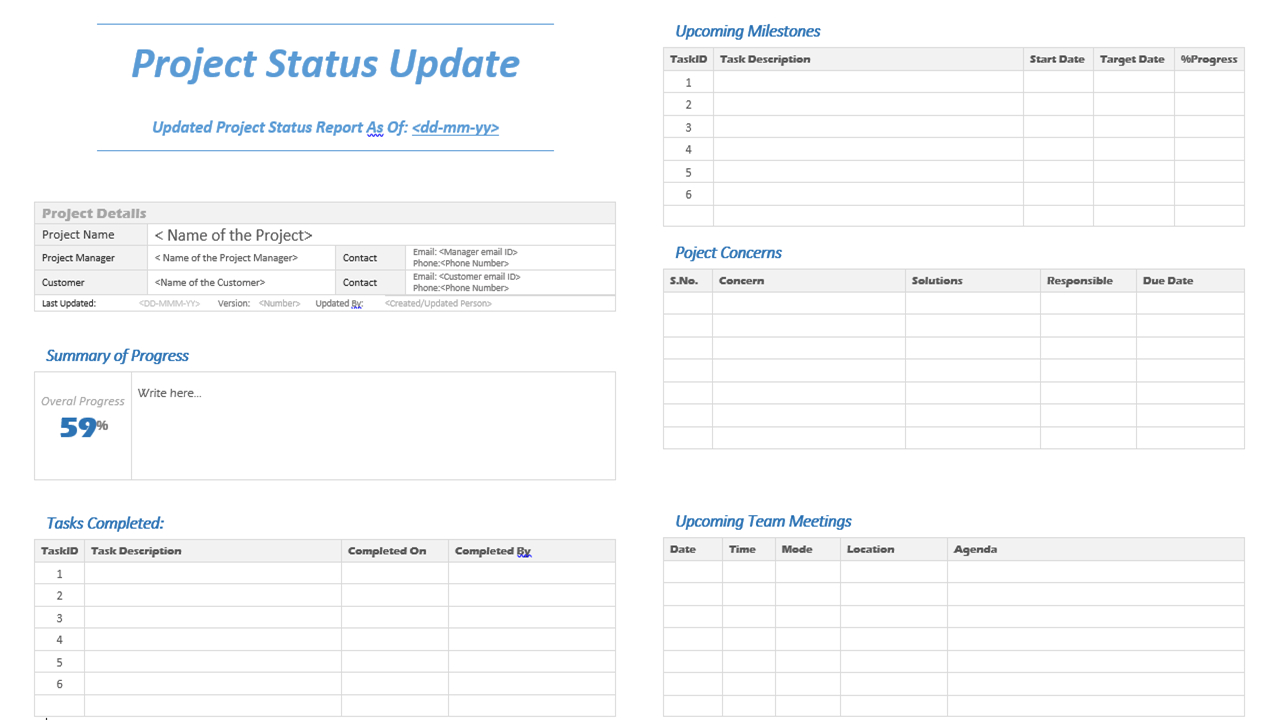 Project Daily Status Report Template – Calep.midnightpig.co Inside Daily Status Report Template Xls