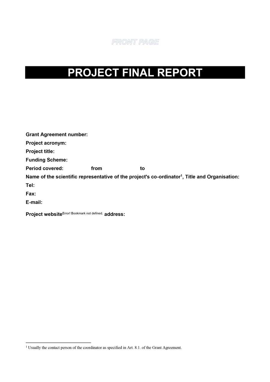 Project Front Page Template - Dalep.midnightpig.co Pertaining To Report Front Page Template