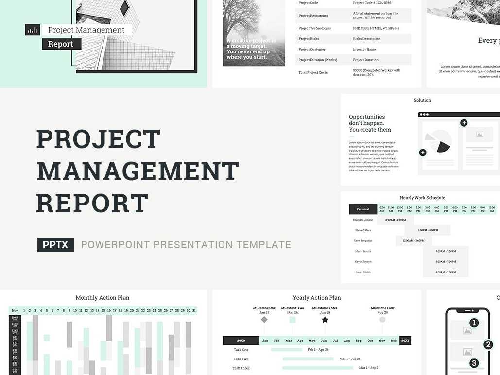 Project Management Report Presentation Templatejetz For Strategic Management Report Template