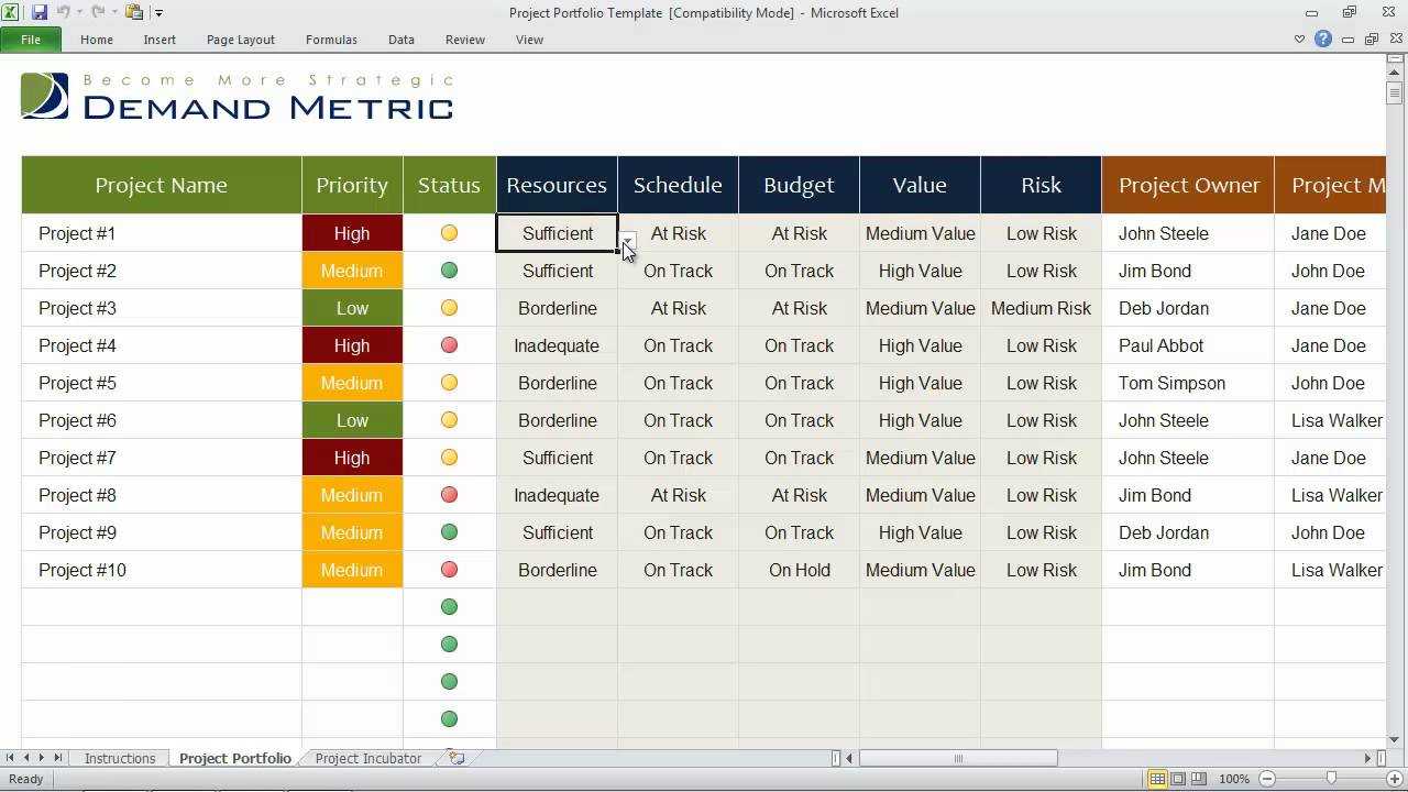 Project Portfolio Template With Regard To Project Portfolio Status Report Template