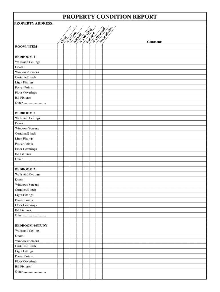 Property Condition Report Template – Fill Online, Printable Pertaining To Commercial Property Inspection Report Template