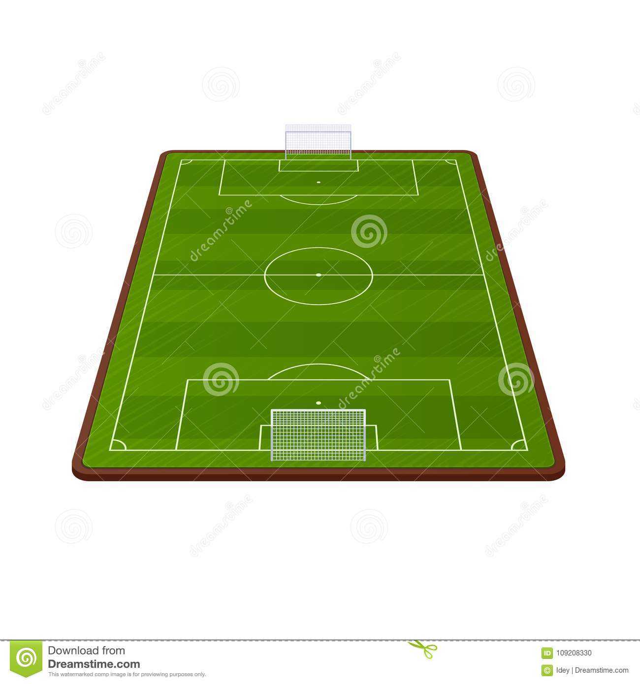 Realistic Football Field Template, Playground With Green Pertaining To Blank Football Field Template