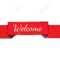 Red Ribbon With Welcome Text. Art Element For Page Design, Magazine,.. pertaining to Welcome Banner Template