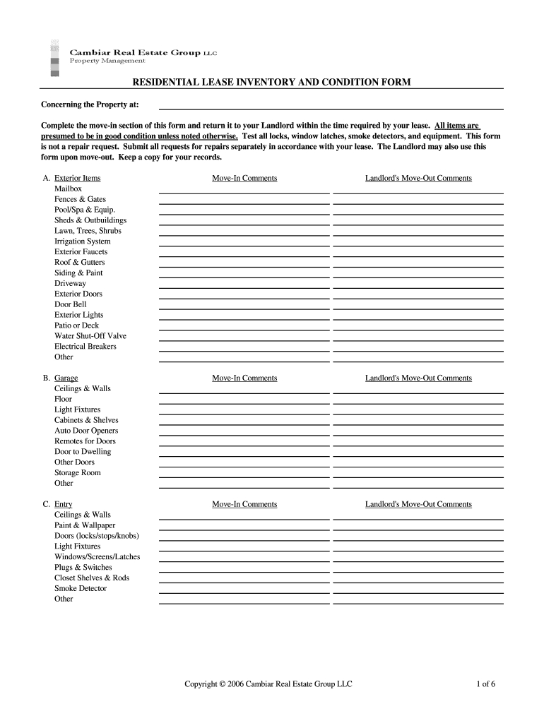 Rental Property Condition Form – Calep.midnightpig.co Regarding Property Condition Assessment Report Template
