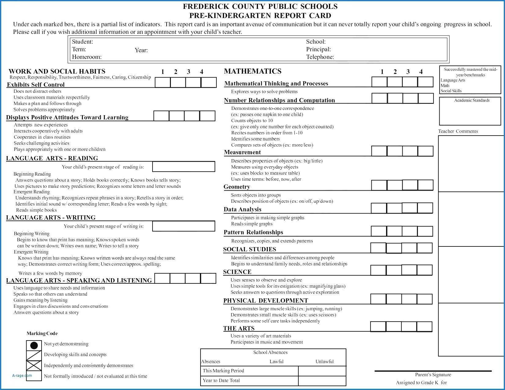 Report Card Sample – Calep.midnightpig.co Intended For Homeschool Report Card Template Middle School