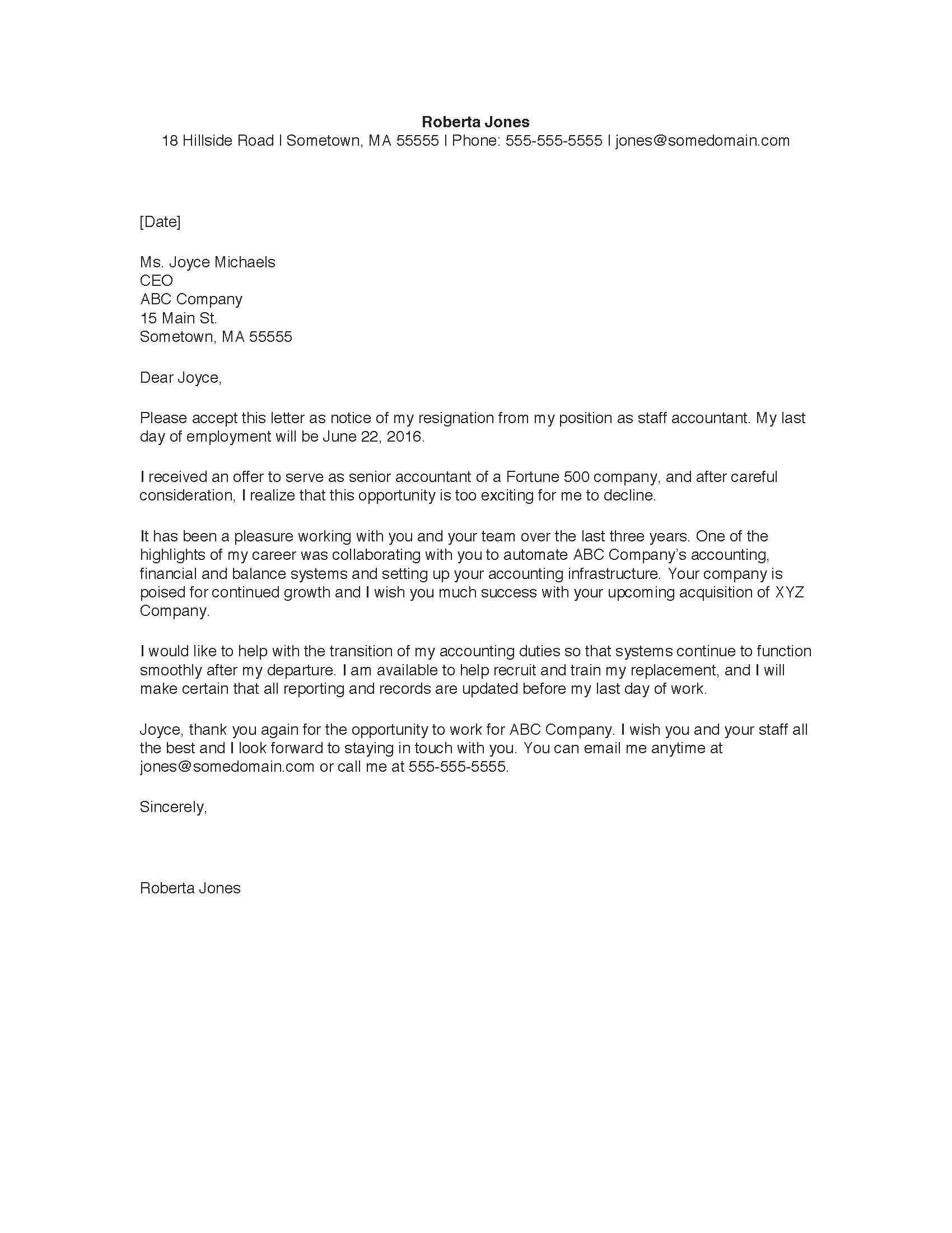 Resignation Letter | Monster For 2 Weeks Notice Template Word