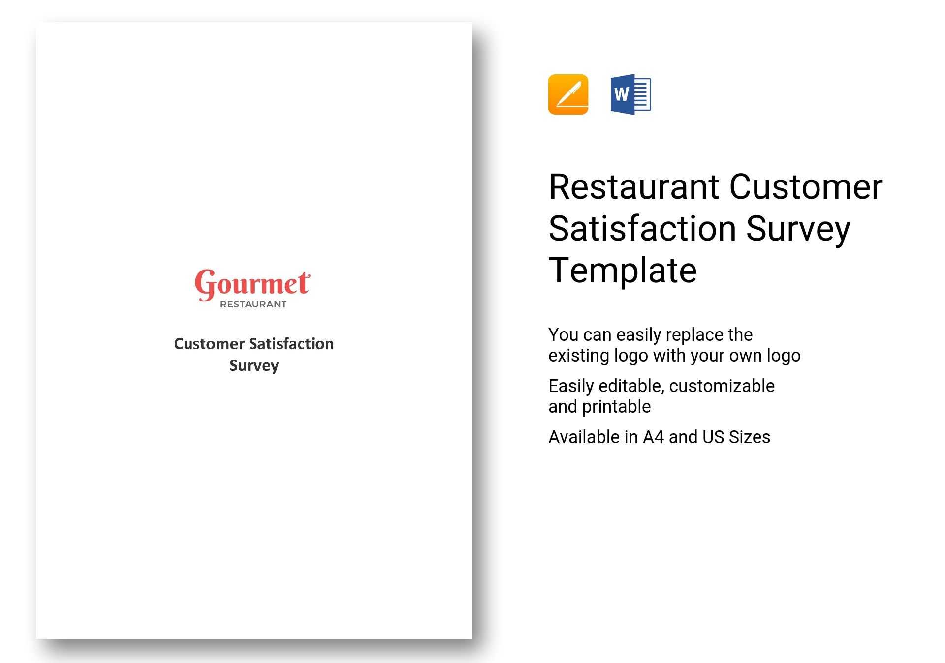 Restaurant Customer Satisfaction Survey Template In Word With Customer Satisfaction Report Template