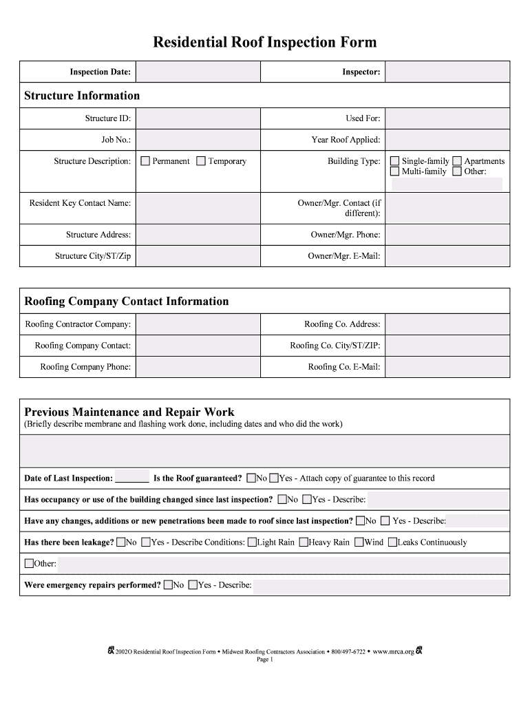 Roof Inspection Report Template – Fill Online, Printable For Roof Inspection Report Template