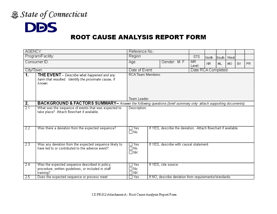 Root Cause Report Form | Templates At Allbusinesstemplates With Deviation Report Template