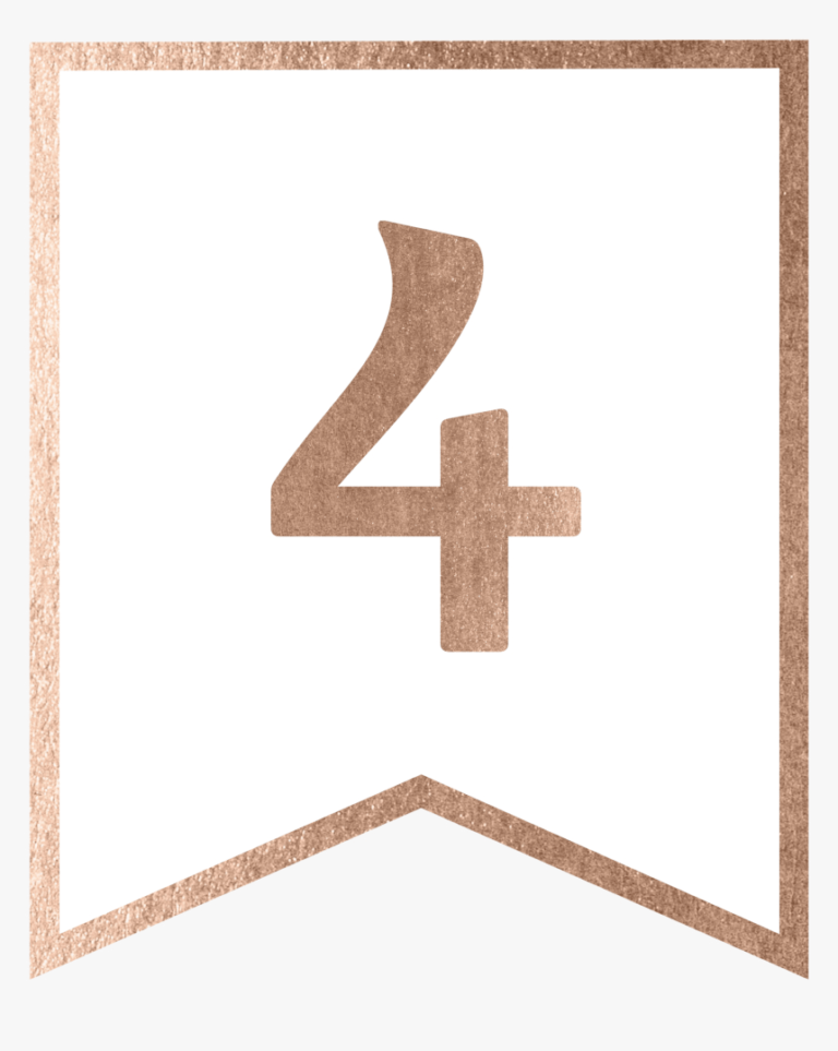 Rose Gold Banner Template Free Printable – Letter H Rose with Printable ...