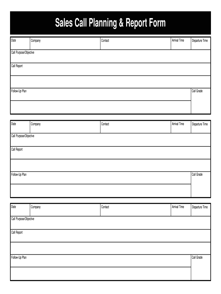 Sales Call Log Excel – Fill Online, Printable, Fillable Intended For Sales Call Report Template