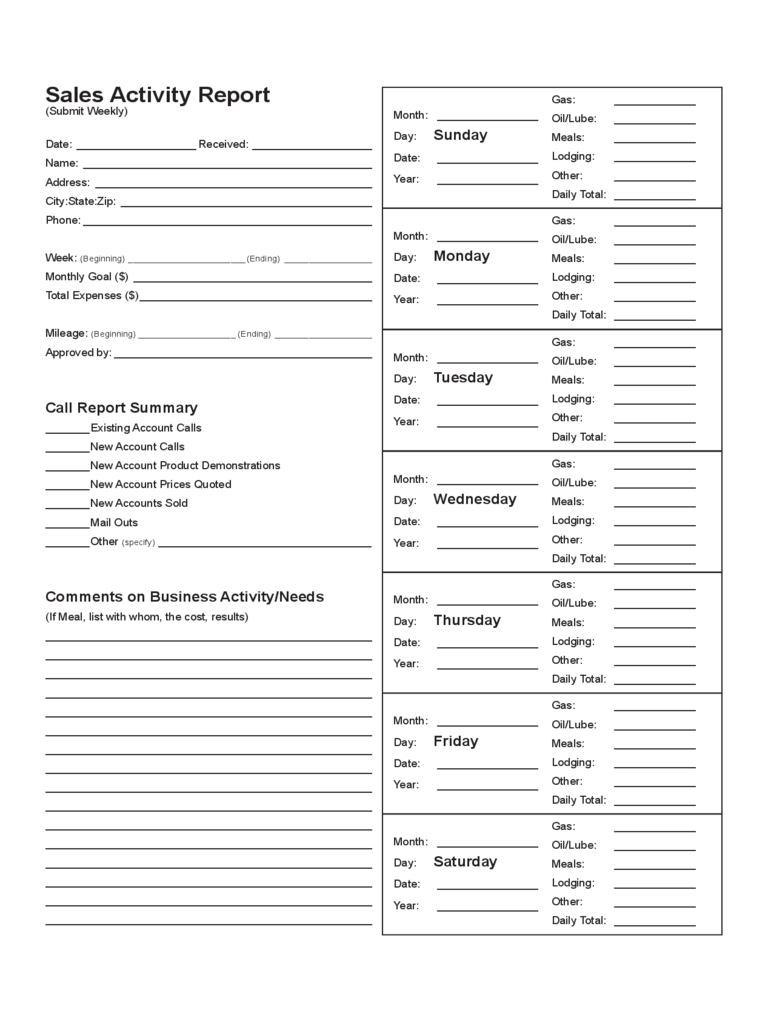 Sales Call Report Template – 3 Free Templates In Pdf, Word For Sales Call Reports Templates Free