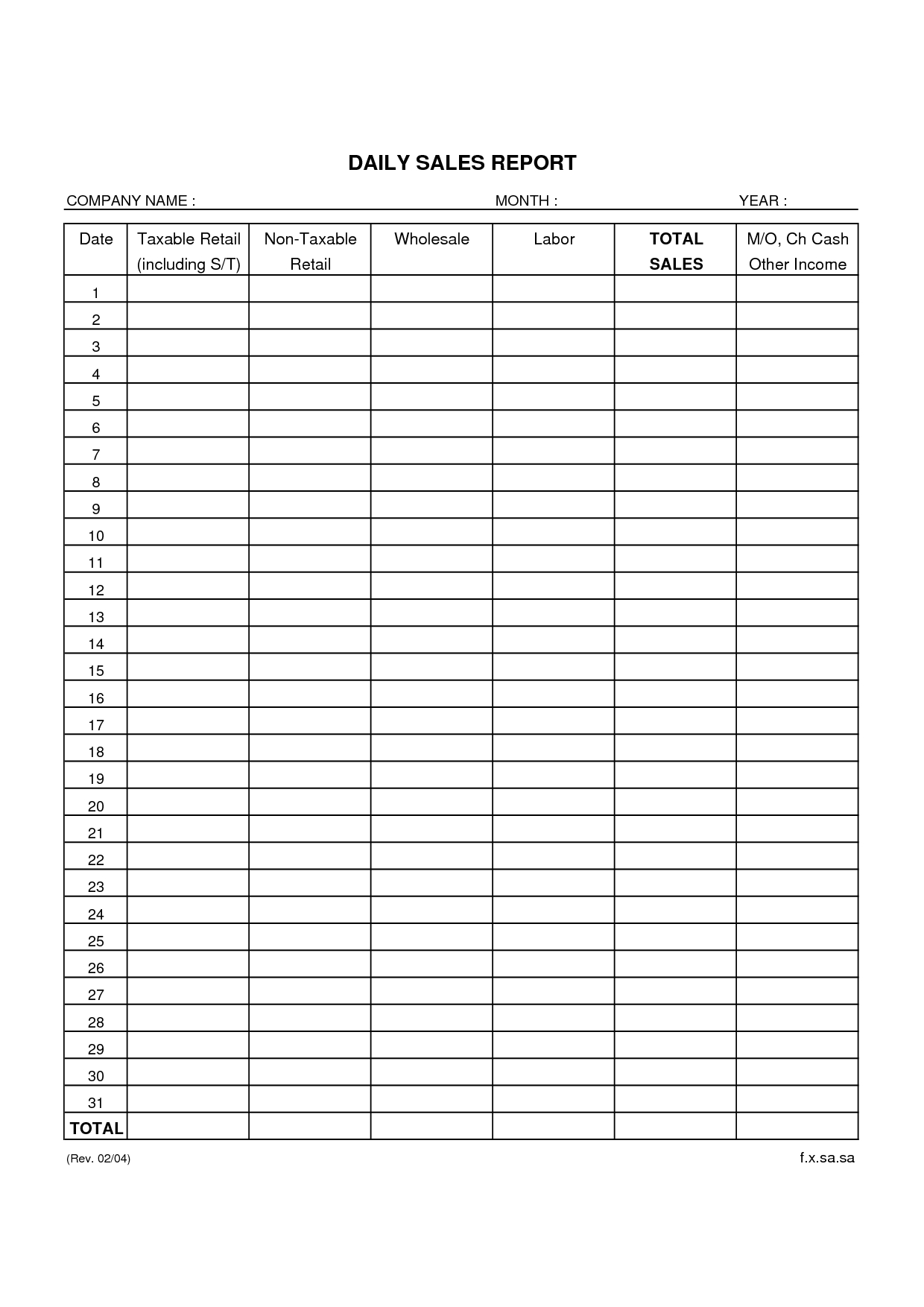 Sales Report Form – Calep.midnightpig.co For Sales Trip Report Template Word