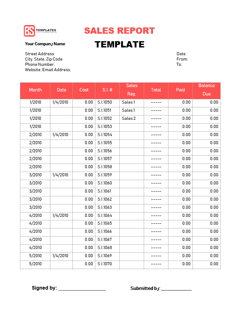 Sales Report Templates Monthly And Weekly Tracking Pertaining To Sales Activity Report Template Excel