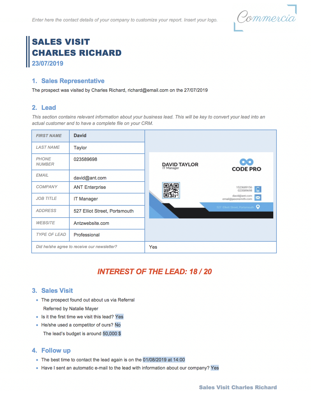 Sales Visit Reports Using Iphone, Ipad, Android Or Windows With Sales Rep Visit Report Template