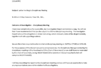 Sample Letter Inviting To Disciplinary Meeting | Templates At throughout Investigation Report Template Disciplinary Hearing