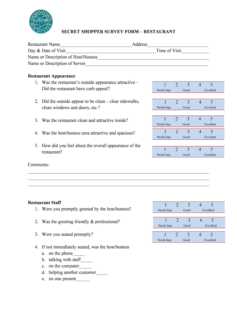 Sample Mystery Shopper Evaluation Form – Fill Online Pertaining To Shop Report Template