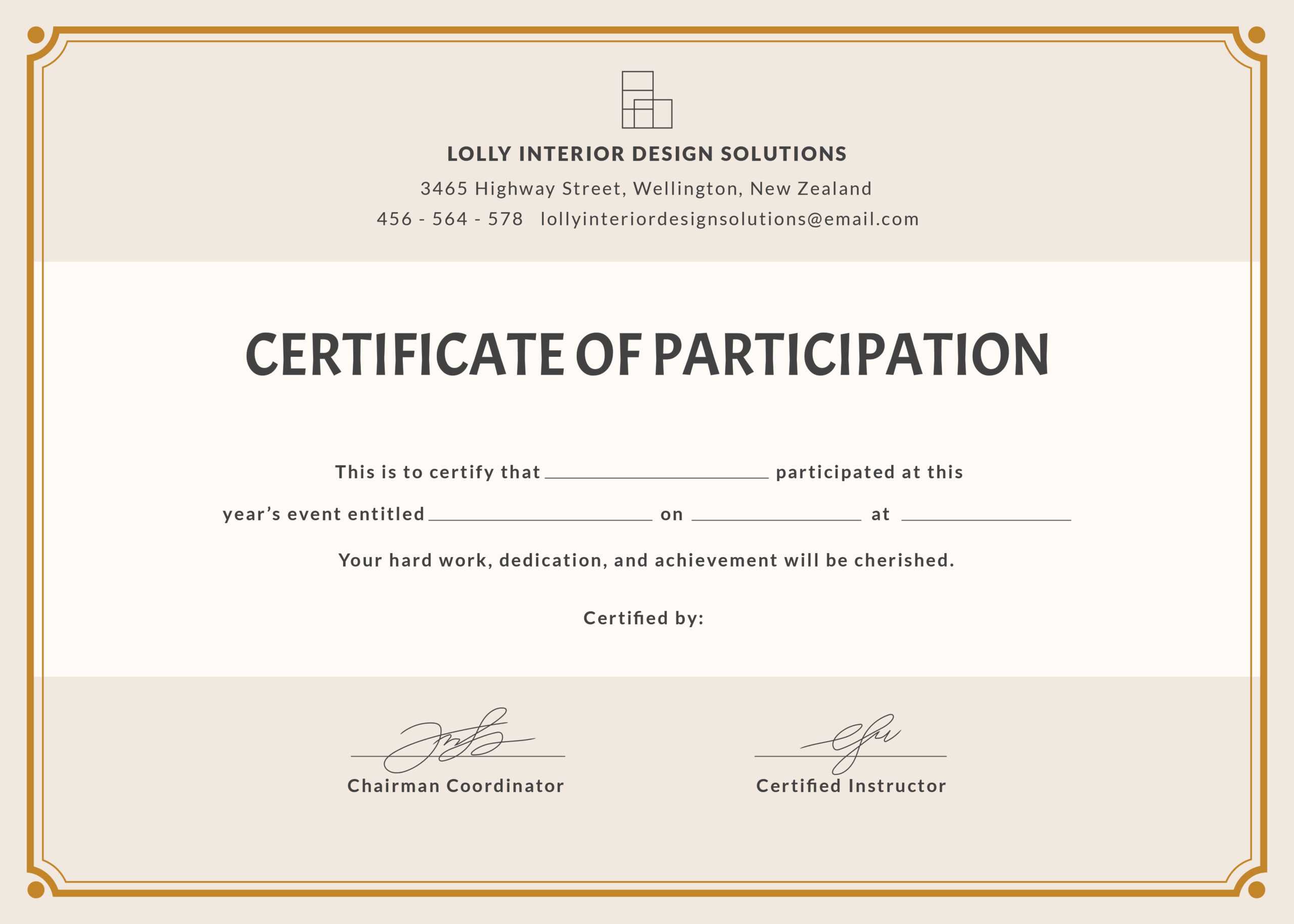 Samples Of Certificates Of Participation - Dalep.midnightpig.co In Certificate Of Participation Template Word