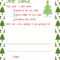 Santa Christmas Letter – Letter To Santa With Letter From Santa Template Word
